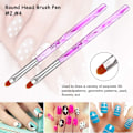Miniatyrbild 2 av 5: *7 st Akryl Nagelborstar Set med UV Gel Applicering*