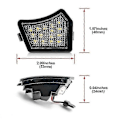 Miniatyrbillede 2 af 5: Bil Frontdør Spejl Pølselys Courtesy Lampe Linse Diamant Til Volvo V70 S60 S80 XC90 V50 C30 C70 V50