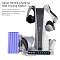 Miniatyrbilde 4 av 5: Konsoll Ladestasjon Disk Lagringsstativ 4 Base Multifunksjonell Spillkonsoll Rask Kjølestativ med Headset Krok for PS VR2/PS5