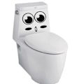 Miniatyrbild 2 av 4: Stora ögon o mun WC-dekaler, väggdekaler för WC, badrum, ki