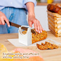 Miniatyrbild 4 av 4: Brödskärare för hembakat bröd, kompakt brödskärningsguide 3 storlekar Brödlimpsskärare Tunn brödskärare, hopfällbar brödskärmaskin i plast, Manu