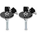 Miniatyrbillede 1 af 5: Hurtigudløsning, Universal Carbon Style Motorhjelmslås Nøgle Pin Kit 2 stk. Sort