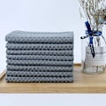 Miniatyrbillede 5 af 5: #(Grå 30x30 cm) 8 Ultra Premium Mikrofiber Køkkenhåndklæder - Hånd/Opvask - Honningkamstof#