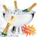 Miniatyrbillede 3 af 5: Rustfrit stål champagnekøler 40 cm, (Champagnerschale)