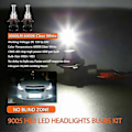 Miniatyrbillede 4 af 5: 2X 9005 HB3 LED Forlygte kit HB3 80W 8000LM Fjern- og nærlys 6000K Hvid Pære