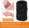 *Hårband 100 st, 2 mm elastiska hårband, Mini Scrunchies Hår*