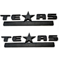 Miniatyrbillede 1 af 5: 2 stk. Helt Sort 3D Texas Edition Emblem Kompatibel med Chevy S