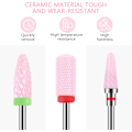 Miniatyrbild 1 av 5: Rosa 7-delad set med keramiska nagelfräsbits - Professionell för att ta bort gellack