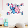 Pikkukuva 4 / 5: #Stitch ja Angel 3D seinätarra, tapetti, PVC, 50cm*36cm#