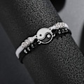 Miniatyrbilde 5 av 5: /#/Bestevenn armbånd for 2 matchende Yin Yang justerbar snor B/#/