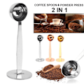 Miniatyrbillede 1 af 4: /#/Måleske tamper kaffemål i rustfrit stål 2-i-1/#/