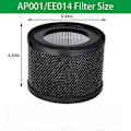 Miniatyrbilde 2 av 5: Passer til AP001 EE014 Filter, 2-pakning H13 True HEPA erstatningsfilter kompatibelt med TaoTronics TT-AP001 og VAVA VA-EE014