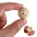Miniatyrbillede 3 af 4: 20 stk. Træperler Smil Udtryk Træperler Løse Perler DIY Håndværkstilbehør
