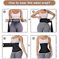 Miniatyrbild 5 av 5: Midjetränare för kvinnor Snatch Bandage Mage Svett Wrap Plus Size Tränings Midjetrimmer för Gym Sport