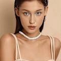 Miniatyrbild 3 av 5: Rhinestone Choker Halsband Silver Glittrande Diamant Choker Cryst