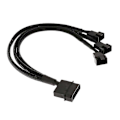 Miniatyrbild 3 av 5: 2x3-vägs 3/4-Pin Y-Splitter Adapterkabel För CPU PC-Chassi PWM Fläkt 270mm