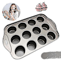 Miniatyrbillede 2 af 3: 12 Mini Kageform Cheesecake Kop Non-stick Muffin Cupcake Bageplade