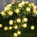 /#/Solcellelyssnor utendørs, 50 LED 23ft krystallkule med 8 mod/#/