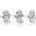 Miniatyrbillede 5 af 5: 3 stk. Kloge Engel Statue Resin Se Intet Ondt Hør Intet Ondt Tal Intet Ondt