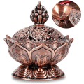 Miniatyrbillede 1 af 5: Lotus Røgelsebrænder Vintage Mini Røg Legering Keglebrænder Censer B