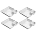 Miniatyrbillede 3 af 4: 4 stk. Plastik Serveringsbakke Serveringsfade Madbakke til Snacks Mad Småkager Pommes Frites