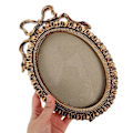 Miniatyrbillede 4 af 4: Oval billedramme antik ornamenteret fotoramme bordplade display fotoramme