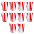 Miniatyrbillede 2 af 2: 10 stk. Popcornæsker Holder Mode Striber Popcorn Opbevaringsbeholder Popcorn Bøtter