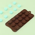 Miniatyrbild 3 av 5: Chokladform 15 Hål Non-stick Avformning Bakform Rosformad Silikonkakform Kökspryl