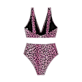 Miniatyrbild 1 av 5: (l)sexig Leopard Högmidjad Flare Pouch Split Spa Baddräkt