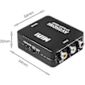 Pikkukuva 2 / 5: Wii HDMI -sovitin, Wii HDMI:ksi 720/1080p HD -muunninsovitin 3,5 mm:n äänilähdöllä, Wii 2 HDMI -muunnin Wii-monitorille, -projektorille ja -televisiolle, Ghtc