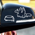 Miniatyrbilde 1 av 5: Katt og bolle bilsticker, flere farger