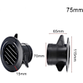 Miniatyrbilde 2 av 5: Ventilasjonsrist med avtakbart panel, designet for vegg- eller takmontering, laget av ABS-plast (75 mm)