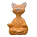 Miniatyrbild 1 av 5: #Gul meditativ katt harts prydnad#
