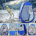 Miniatyrbild 4 av 4: Pop Up Enkelperson Isfiske Skydd Regntätt UV-skydd Fisketält Med Dörrar På Båda Sidor