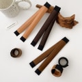 Miniatyrbilde 3 av 6: #in 1 Hårknut Twist Frisyre Verktøy + Kvinners Hårflette Verktøy DIY Hårknut Donuts Verktøy (Brun + Gull)#
