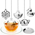 Miniatyrbild 2 av 5: Fint Hål Te-filter, 5 ST Rostfritt Stål Te-infuser Te-boll