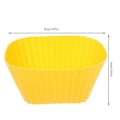 Miniatyrbillede 2 af 2: 12 stk. Cupcake Bageforme Genanvendelige Silikone Muffin Forme Holdere (Assorterede Farver)