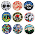Miniatyrbillede 5 af 5: Broderet patch i form af Yggdrasil, livets træ i