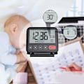 Miniatyrbillede 2 af 5: Foldbar Digital Rejsevækkeur Sammenklappeligt Sengelampeur Med Snooze-funktion