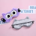Pikkukuva 4 / 5: Eläinten unimaskit naisille, lapsille ja tytöille - Pehmeä silkkipäällysteinen 3D-unimaskit