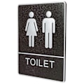 Pikkukuva 2 / 4: Itseliimautuva kylpyhuoneen opaste WC-oven opaste Miehet Naiset WC-opastekyltti