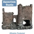 Miniatyrbilde 3 av 5: Harpiks Akvarium Ornament - Slott Formet Fiskegjemmested - Realistisk