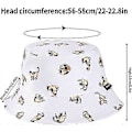 Miniatyrbillede 2 af 5: Vendbar Bucket Hat Dame Sommer Solhat Anti-UV Beskyttelse til Rejser Strandhvid