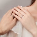 Miniatyrbillede 5 af 5: 925 Sterling Sølv Parring, Justerbar Ringsæt, Hypoallergen