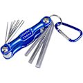 Miniatyrbilde 1 av 3: Sammenleggbart Unbrakosett Metrisk og Imperial Torx Hex Drivere Metrisk Torx Allen 8-delt Sett