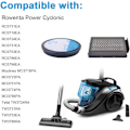 Miniatyrbillede 1 af 5: 2 Filter Kit til Rowenta Moulinex Compact Power Cyclonic RO3731E