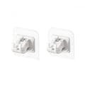#2-pack självhäftande gardinstångsbeslag - Vit#