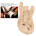 Miniatyrbild 3 av 5: Obehandlad gitarrkropp för SSH-stil Förborrade hål Paulownia Trä Elektrisk gitarrkropp för DIY musikinstrument