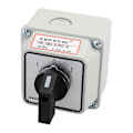 Miniatyrbilde 5 av 5: Universal Rotary Changeover Switch SZW26-20/D202.2D med Hovedbryter Eksteriør Boks 660V 20A 3 Posisjoner 2 Fase
