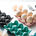 Miniatyrbilde 3 av 5: Kjøkkenutstyr Eggebrett Eggeholder Husholdnings Keramisk Servise Utstyr Eggebrett Eggebrett Rosa